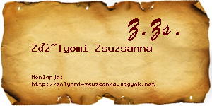 Zólyomi Zsuzsanna névjegykártya