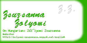 zsuzsanna zolyomi business card